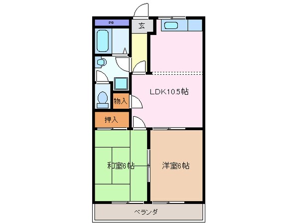 伊勢川島駅 徒歩12分 2階の物件間取画像